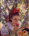 Pons Arnau Francisco Comiendo fruta painting